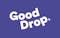 Purple background with the Good Drop logo and typography including purple tear drop